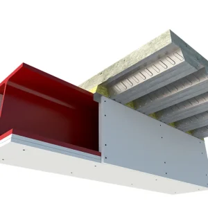 PFC Corofil Linear Gap Seal Blocks above encased steel beam 1000x1000 2
