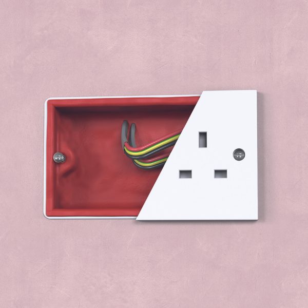 Quelfire Putty Pad for Electrical Socket Box Single in situ
